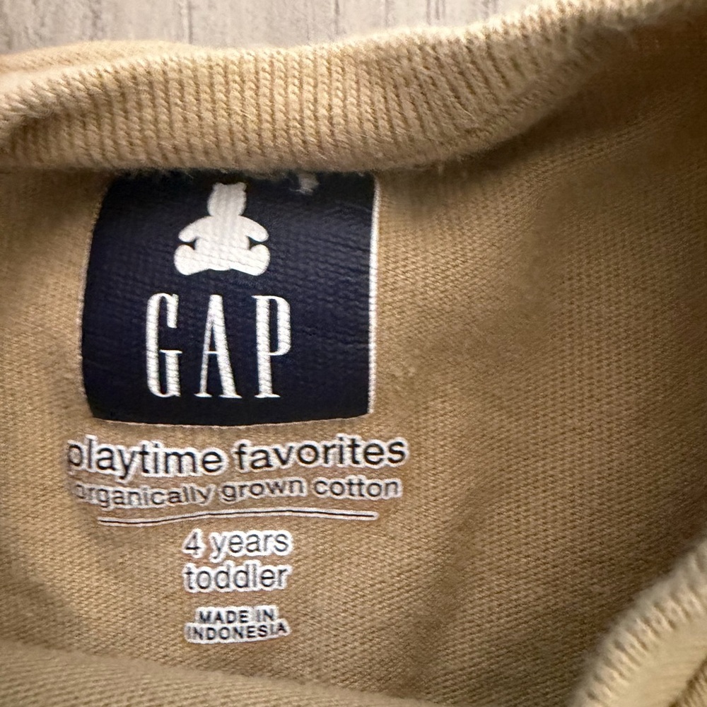 GAP Kids Light Yellow Polo with Bear Embroidery - Picture 5 of 6